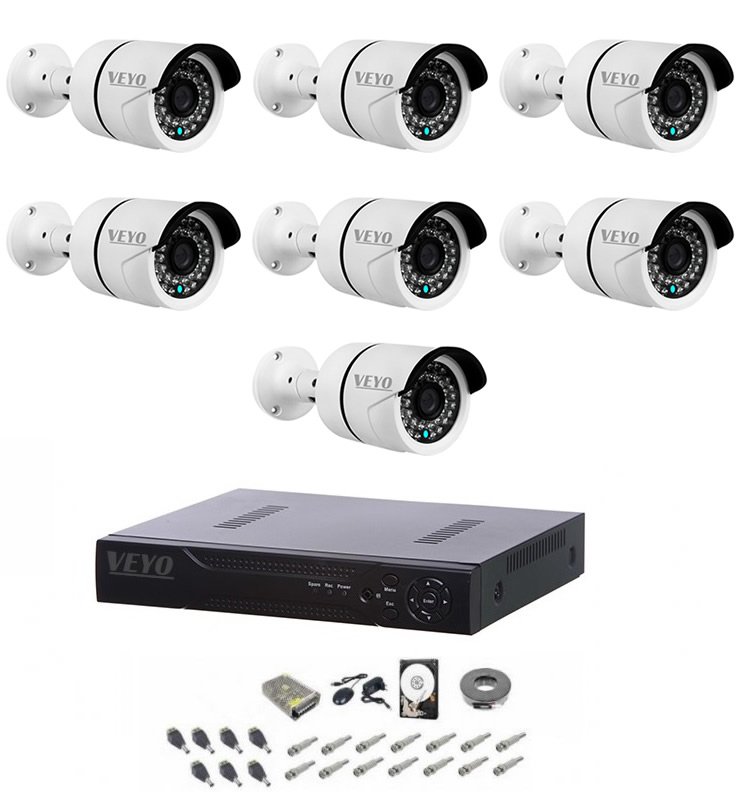 Sistem de supraveghere complet 1080p ext 7 ahd, ir 30 m